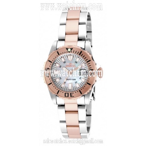 Invicta Pro Diver Mother of Pearl Dial Two-tone Ladies Watch 17388