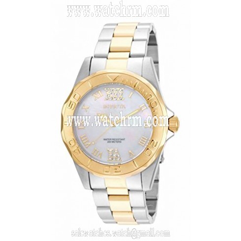 Invicta Pro Diver Mother of Pearl Dial Two-tone Ladies Watch 17871