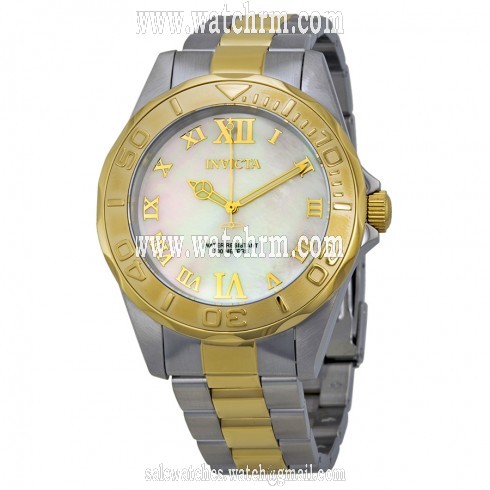 Invicta Pro Diver Mother of Pearl Dial Two-tone Ladies Watch 17872