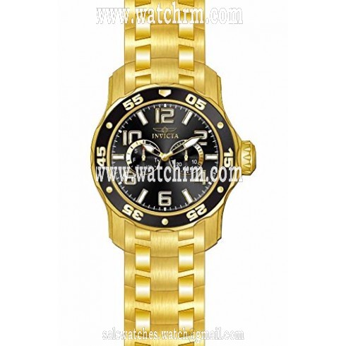 Invicta Pro Diver Multi-Function Black Dial Gold-tone Men's Watch 17497