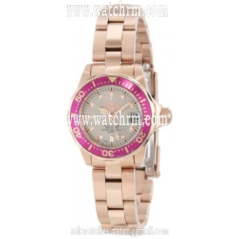 Invicta Pro Diver Pink Dial Rose Gold-plated Ladies Watch 12529