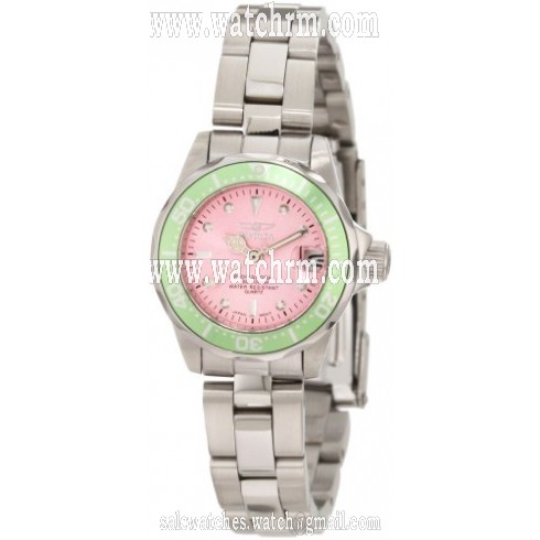 Invicta Pro Diver Pink Dial Stainless Steel Ladies Watch 11442
