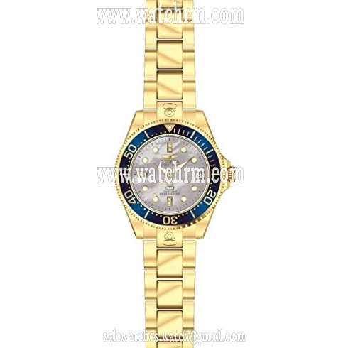 Invicta Pro Diver Platinum Dial Yellow Gold-plated Ladies Watch 22034