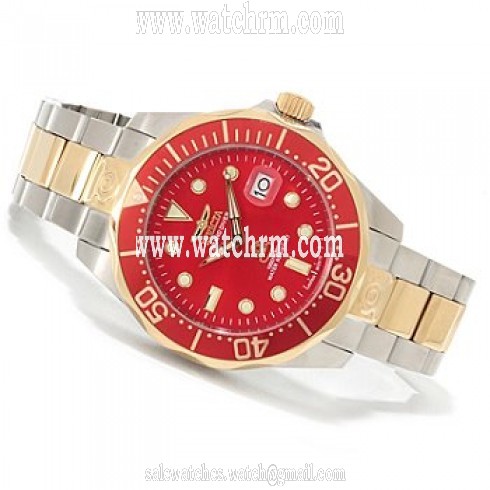 Invicta Pro Diver Red Dial Stainless Steel Men's Watch 13927