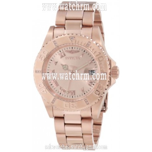 Invicta Pro Diver Rose Dial Rose Gold-tone Ladies Watch 12821