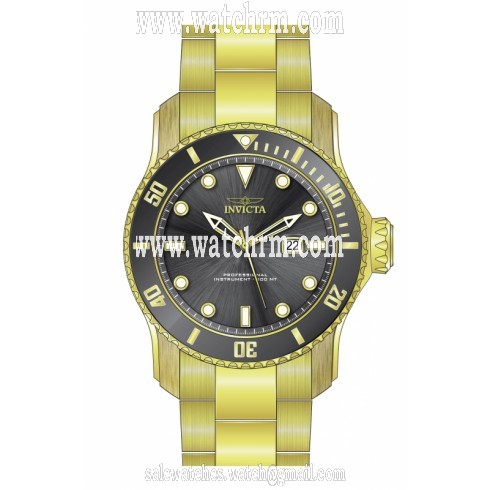 Invicta Pro Diver Scuba II Black Dial 18kt Gold-plated Men's Watch 15353