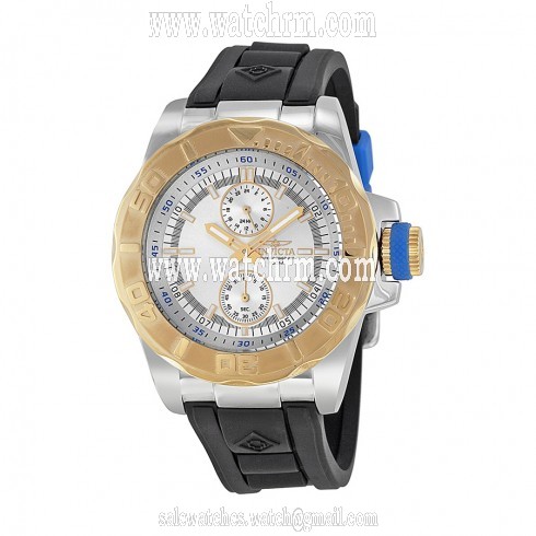 Invicta Pro Diver Silver Dial Black Rubber Men's Watch 13994