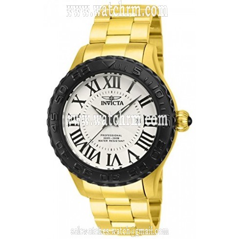 Invicta Pro Diver Silver Dial Gold-plated Men's Watch 14538