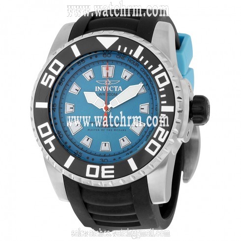 Invicta Pro Diver Turquoise Dial Black Rubber Men's Watch 14662