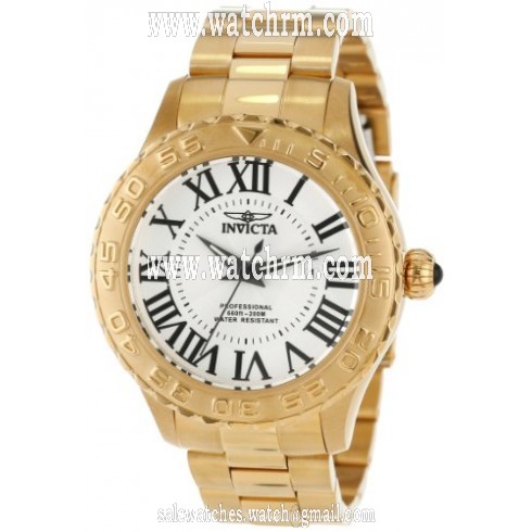 Invicta Pro Diver White Dial Gold-tone PVD Stainless Steel Men's Watch 14379