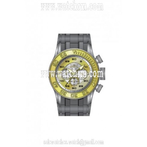 Invicta Pro Diver Yellow Dial Grey Silicone Rubber Men's Watch 14975