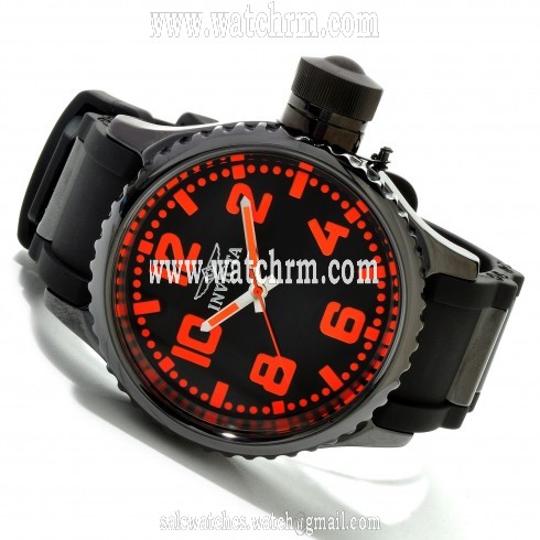 Invicta Quinotaur Russian Diver Black Dial Ceramic Men's Watch 1937-3RB