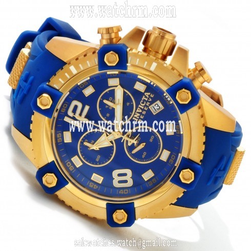 Invicta Reserve Arsenal Swiss Chronograph Blue Dial Blue Rubber Men's Watch 11173