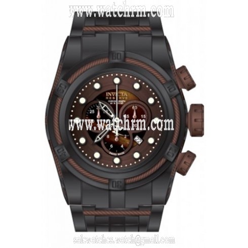 Invicta Reserve Bolt Zeus Swiss Chronograph Brown Dial Black Ion-plated Men's Watch 12749