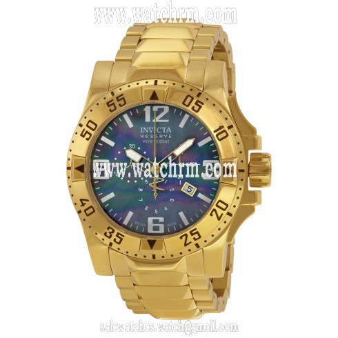 Invicta Reserve Chronograph 18kt Gold-plated Men's Watch 6256