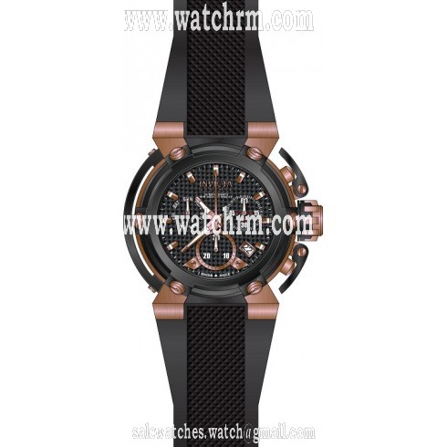 Invicta Reserve Chronograph Black Dial Black Polyurethane Men's Watch 18342