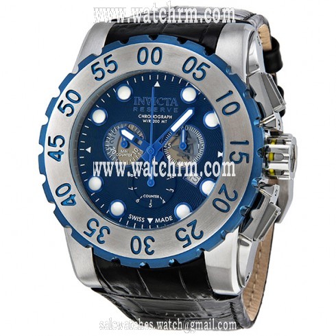 Invicta Reserve Chronograph Black Dial Stainless Steel Men's Watch 11022