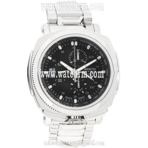 Invicta Reserve Chronograph Black Dial Stainless Steel Men's Watch 12698