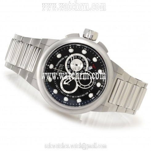 Invicta Reserve Chronograph Black Dial Stainless Steel Men's Watch 14300