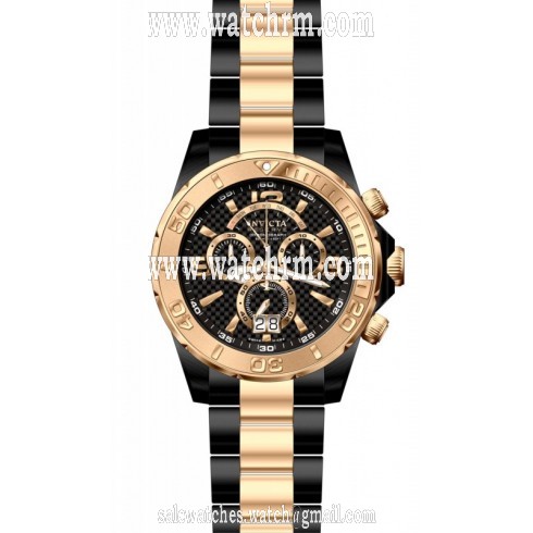 Invicta Reserve Chronograph Black Dial Two-tone Men's Watch 14055