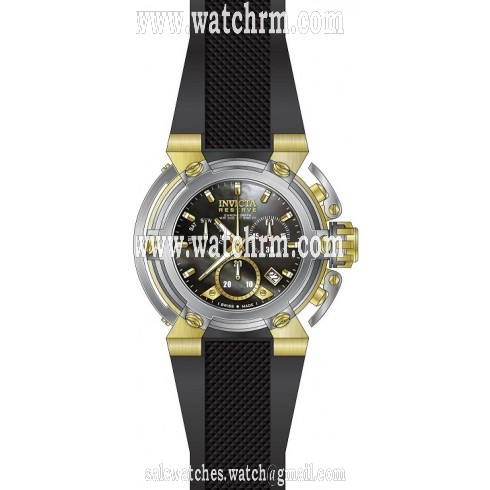 Invicta Reserve Chronograph Black Mother of Pearl Dial Black Polyurethane Men's Watch 18339