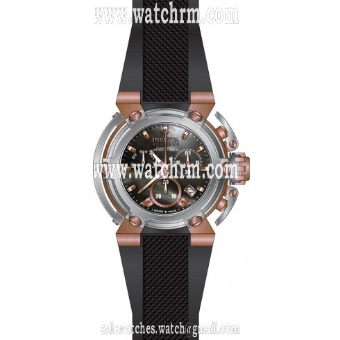 Invicta Reserve Chronograph Black Mother of Pearl Dial Black Polyurethane Men's Watch 18340