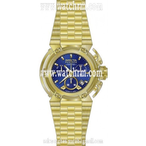 Invicta Reserve Chronograph Blue Dial Gold-plated Men's Watch 18338