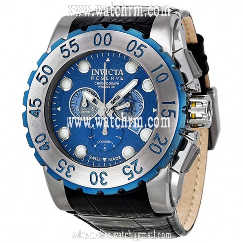 Invicta Reserve Chronograph Blue Dial Stainless Steel Men's Watch 11023