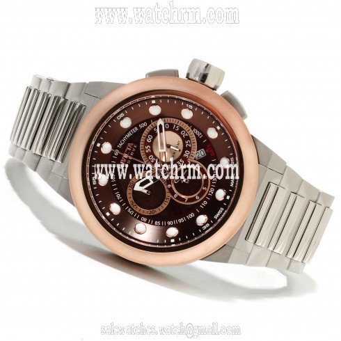 Invicta Reserve Chronograph Brown Dial Gold-tone PVD Stainless Steel Men's Watch 14303