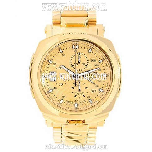 Invicta Reserve Chronograph Champagne Dial Gold-plated Men's Watch 12701