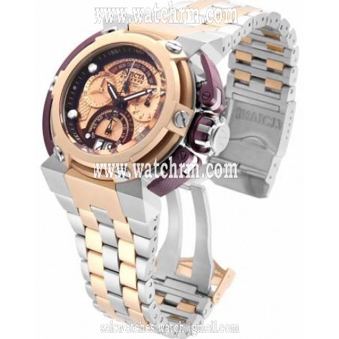 Invicta Reserve Chronograph Gold and Brown Dial Two-tone Men's Watch 16049