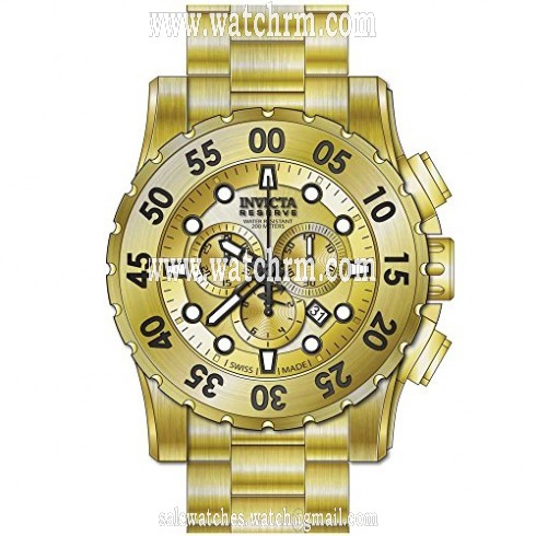 Invicta Reserve Chronograph Gold Dial Gold-plated Men's Watch 17379