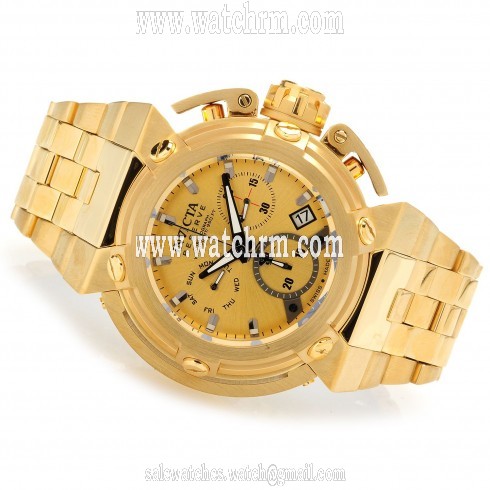 Invicta Reserve Chronograph Gold Dial Gold-plated Men's Watch 18337