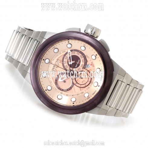 Invicta Reserve Chronograph Gold-tone Dial Stainless Steel Men's Watch 14304