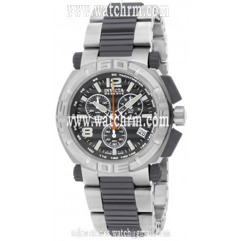 Invicta Reserve Chronograph Grey Dial Stainless Steel Grey Polyurethane Men's Watch 1866