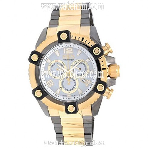 Invicta Reserve Chronograph Platinum Dial Two-tone Men's Watch 15837