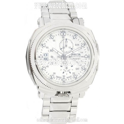 Invicta Reserve Chronograph Silver-tone Dial Stainless Steel Men's Watch 12699