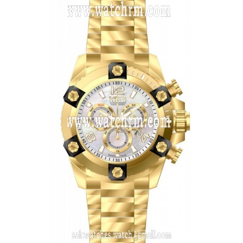 Invicta Reserve Chronograph White Dial Gold-tone Men's Watch 15828