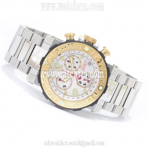 Invicta Reserve Chronograph White Dial Stainless Steel Men's Watch 6135