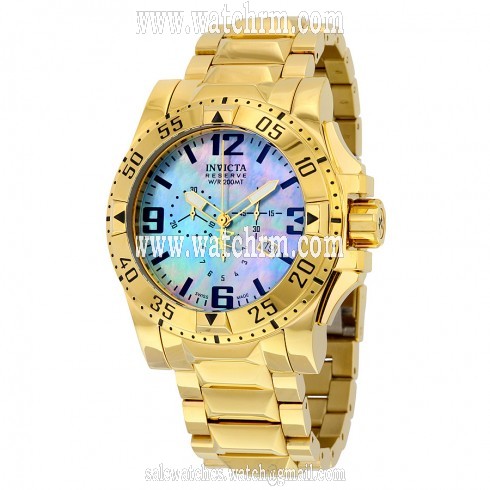 Invicta Reserve Collection Chronograph 18k Gold-Plated Men's Watch 6257