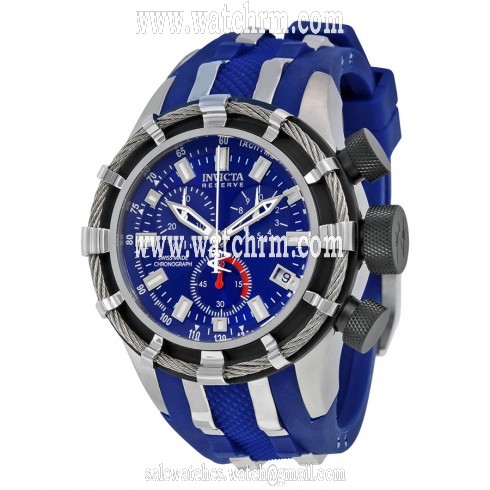 Invicta Reserve Collection Chronograph Blue Rubber Men's Watch 6433