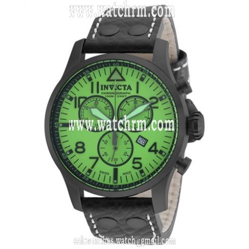 Invicta Reserve Green Dial Black Stainless Steel Men's Chronograph Watch 19754