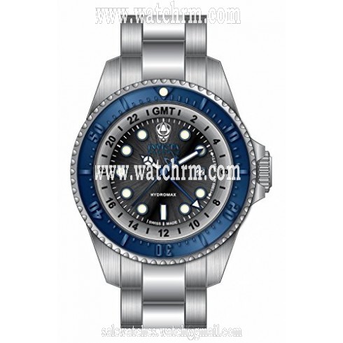 Invicta Reserve Hydromax GMT Black Dial Stainless Steel Men's Watch 16969