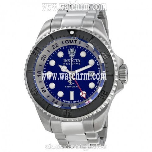 Invicta Reserve Hydromax GMT Blue Dial Stainless Steel Men's Watch 16968