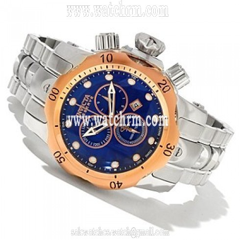 Invicta Reserve Mid-Size Venom Chronograph Blue Dial Stainless Steel Men's Watch 10793