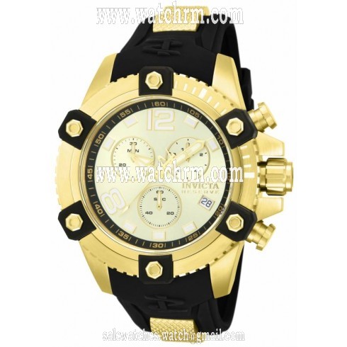 Invicta Reserve Mother of Pearl Black Polyurethane Men's Watch 80362
