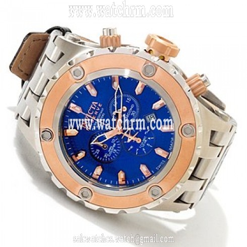 Invicta Reserve Subaqua Chronograph Blue Dial Rose Gold-tone Men's Watch 10081