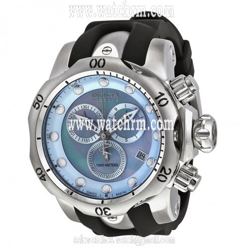Invicta Reserve Subaqua Venom Chronograph Mother of Pearl Dial Black Polyurethane Men's Watch 6118