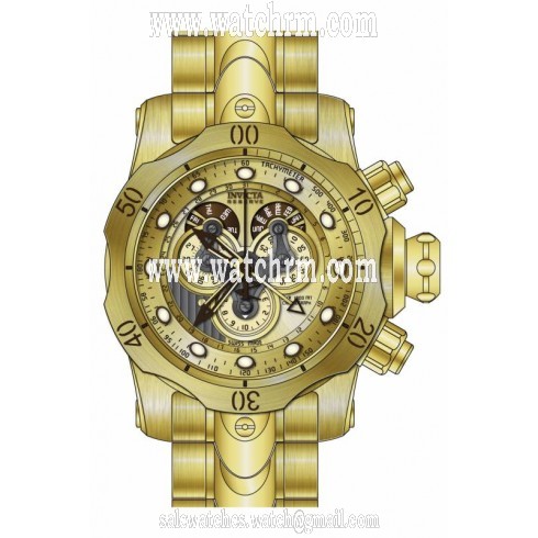 Invicta Reserve Venom Chronograph Gold Dial Gold-plated Men's Watch 14462