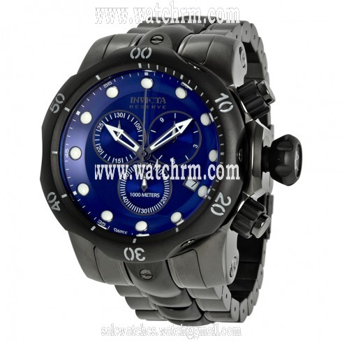 Invicta Reserve Venom Collection Chronograph Blue Dial Black Ion-plated  Men's Watch 5731